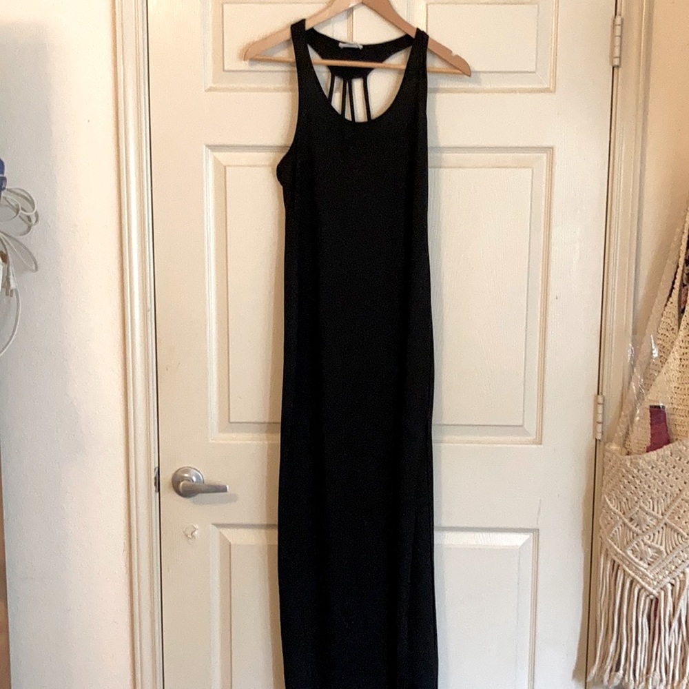 Black maxi dress